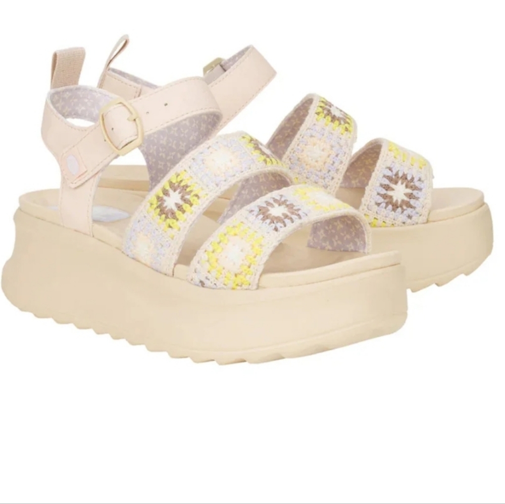 Hey Dude Women's Delray Buckle Cottage Crochet Sandals - Picture 2 of 5